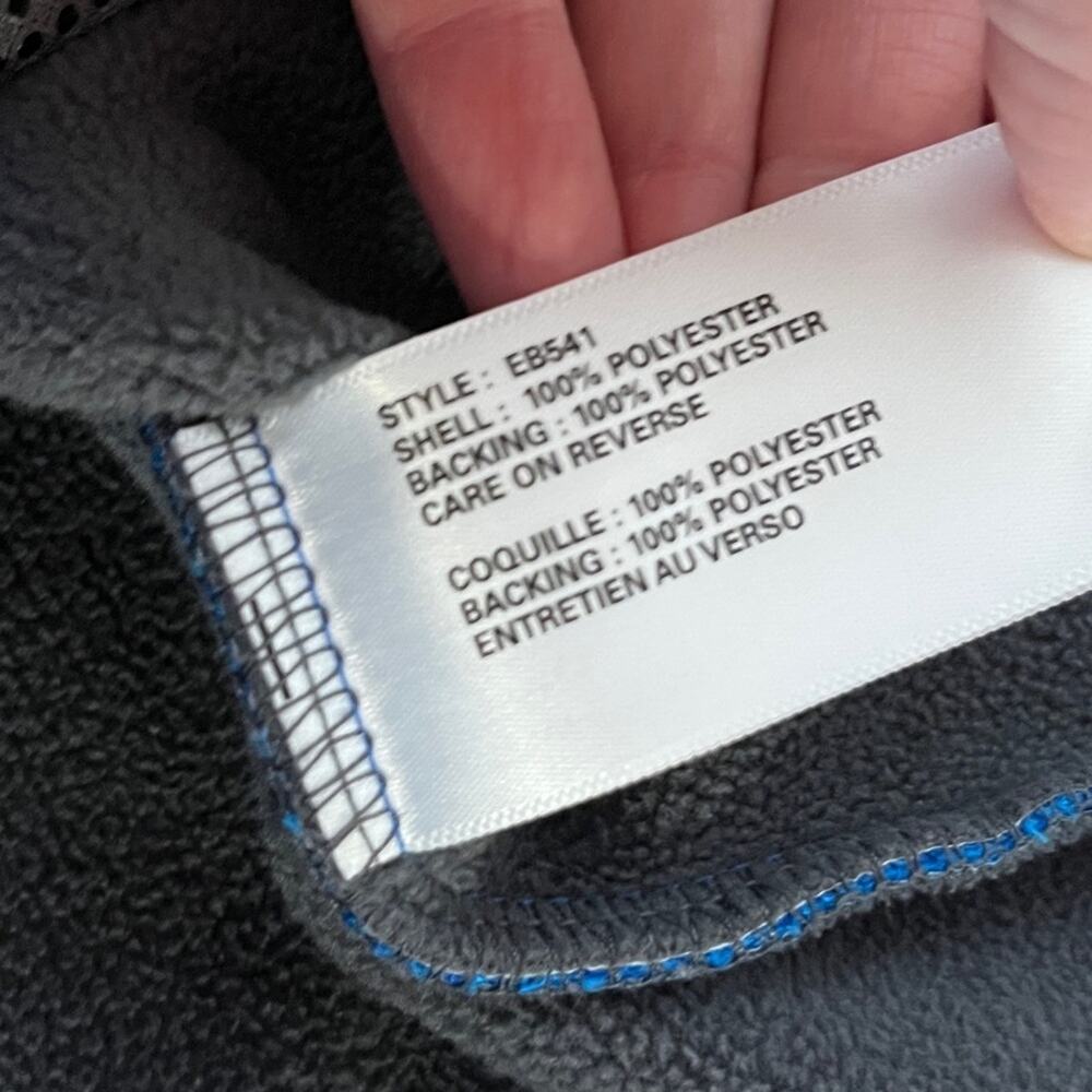 Eddie Bauer Fleece Lined Jacket Women Blue Full Zip Cozy - Size L - Picture 11 of 11